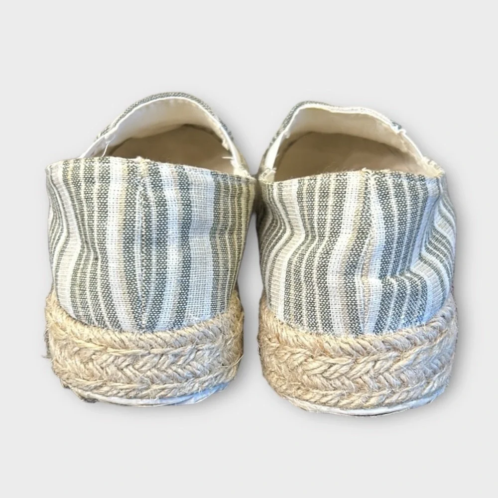Report Nahla Striped Espadrille Platform Flats Size 6 - Picture 7 of 10